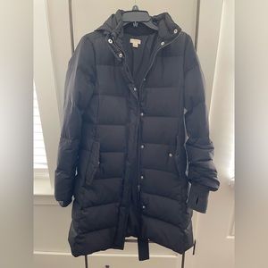 Jcrew black puffer coat